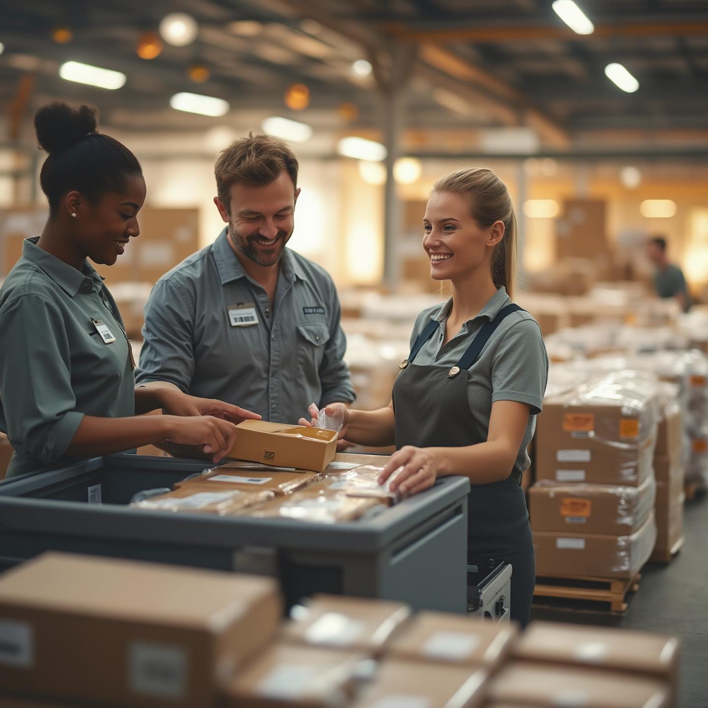 Returns warehouse sorting process