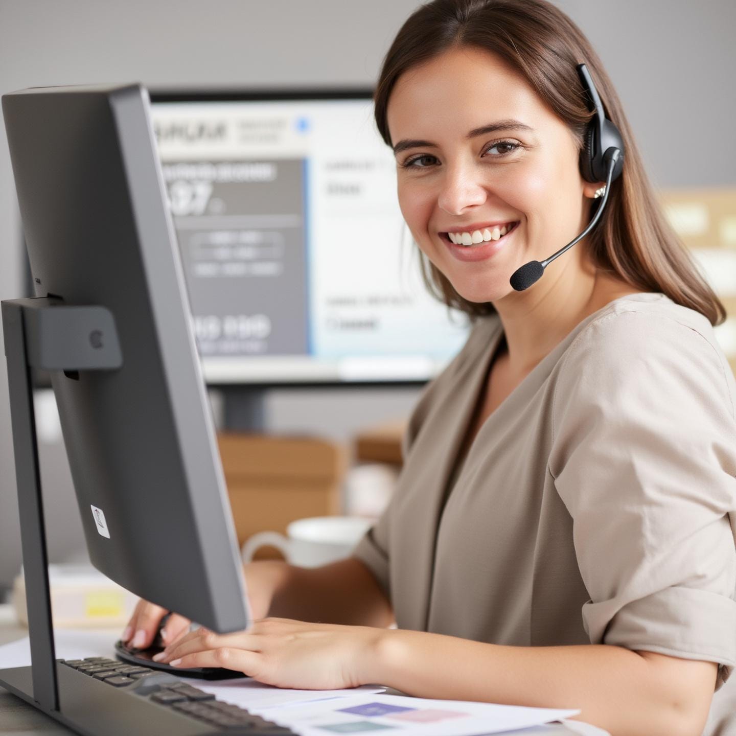 Customer service handling shipping queries