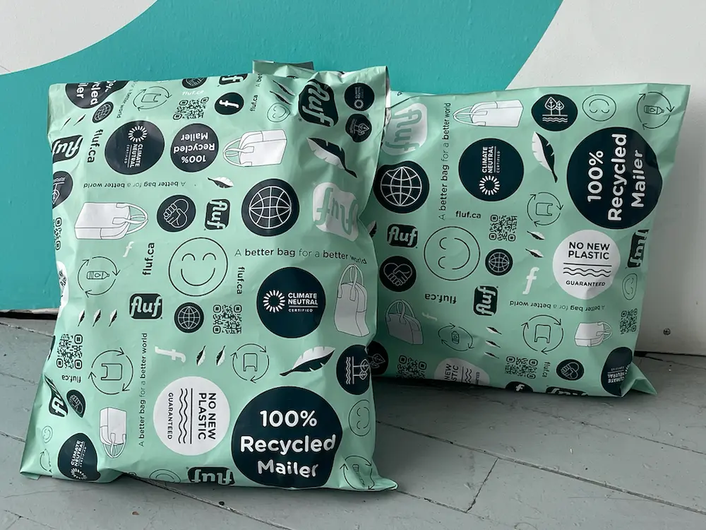 Fluf recycled packaging